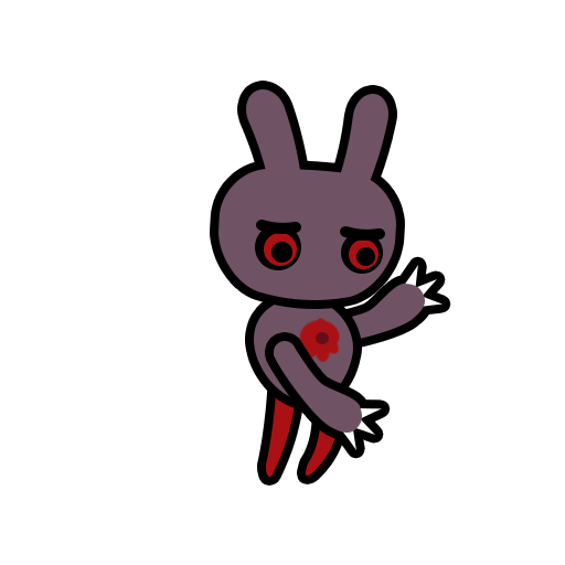 A vicious red monster who aims to strike twice!  Before it attacks, it'll let out a sinister cry which indicates the perfect time to tap and defeat it!